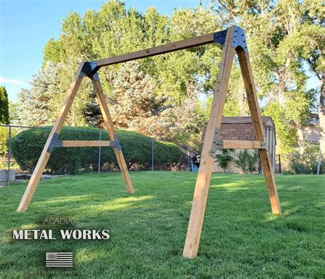 swing set metal bracket|brackets for wooden swing set.